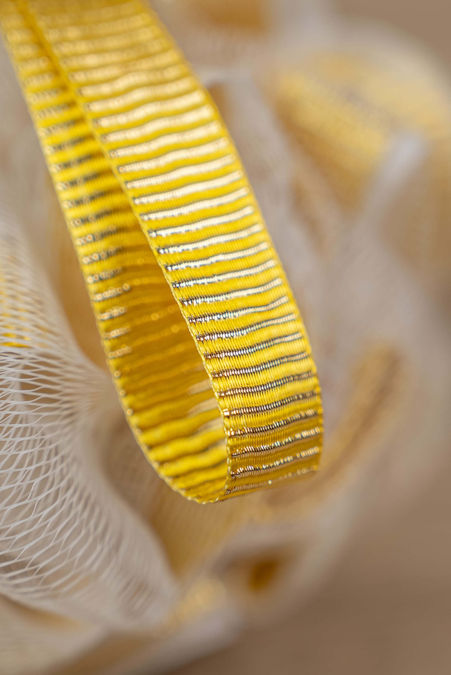 Gold Ribbon Bath Sponge