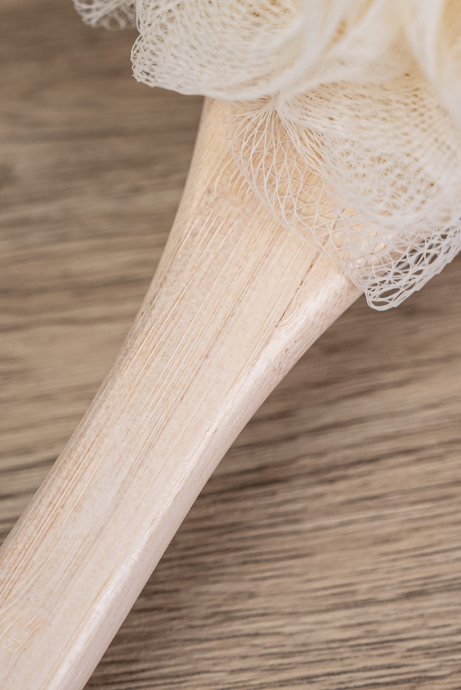 Bamboo Handle Bath Sponge