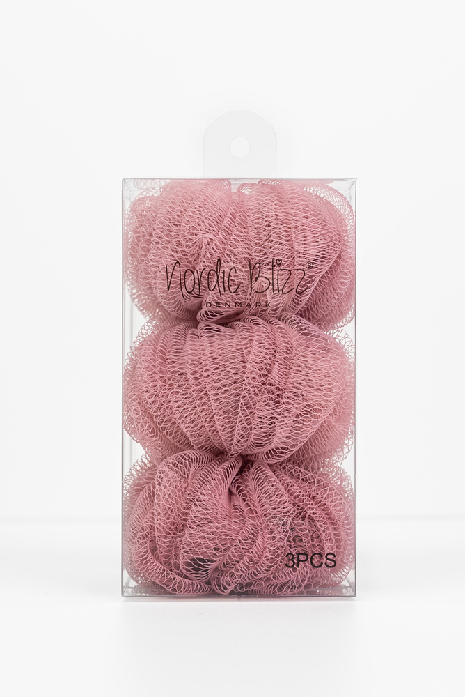 A Pack of 3 Bath Sponges In Stylish Plastic Box