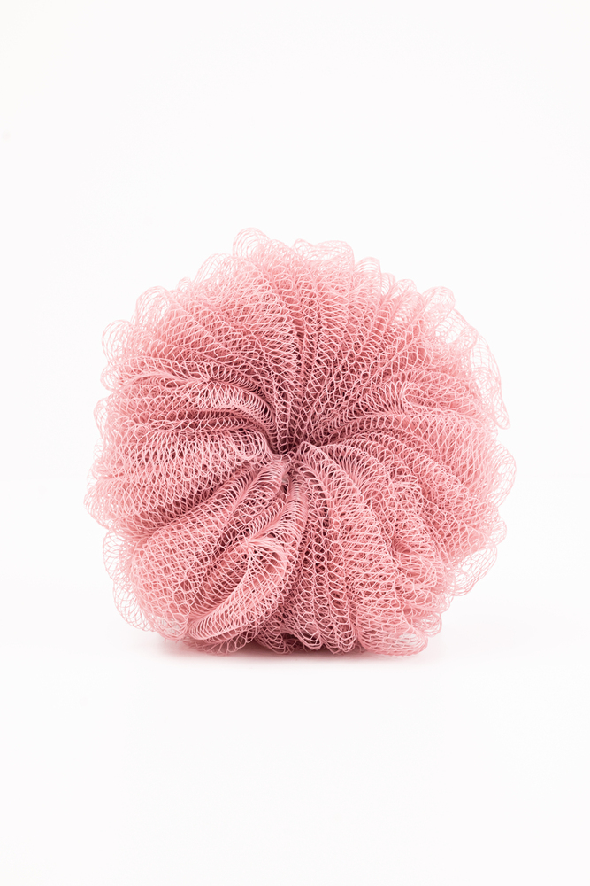 Bath Sponge With Short Wooden Handle
