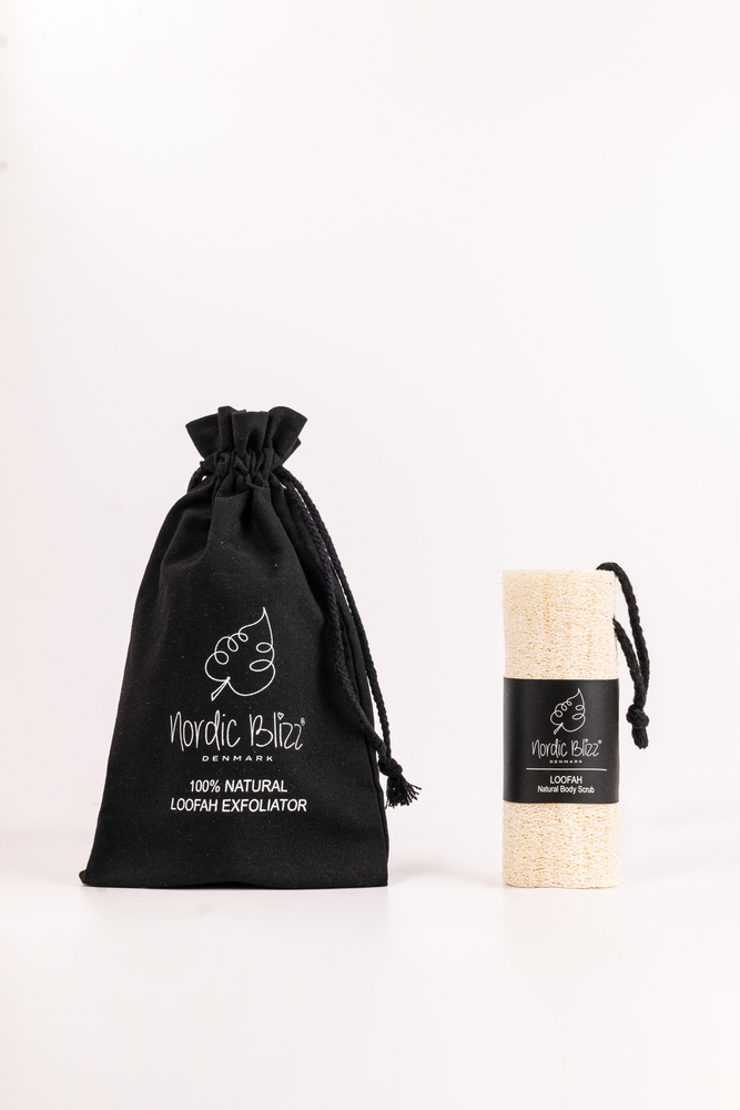 Loofah+Black Color Canvas Bag