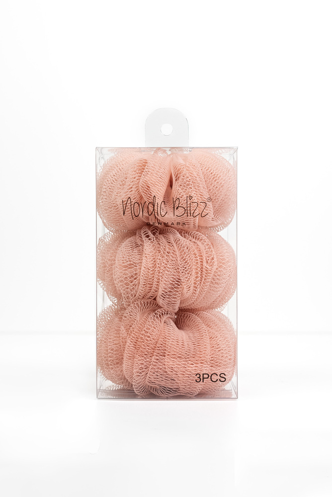 A Pack of 3 Bath Sponges In Stylish Plastic Box