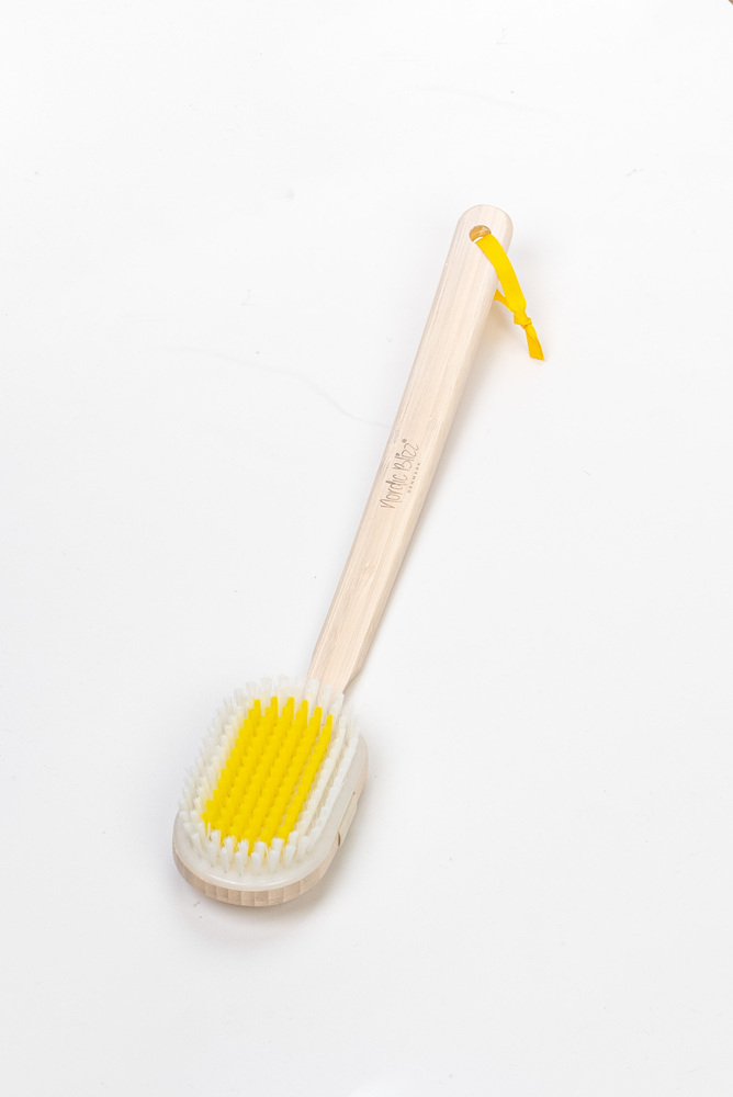 Removable Long Handle Bamboo Bath Brush