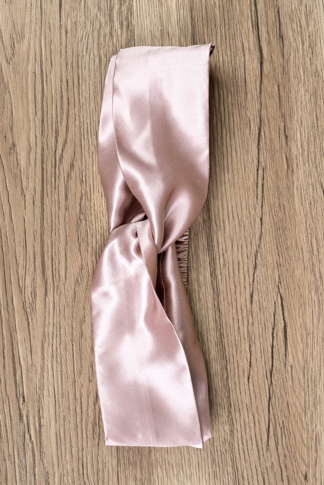 Pink Silk Twisted Headband