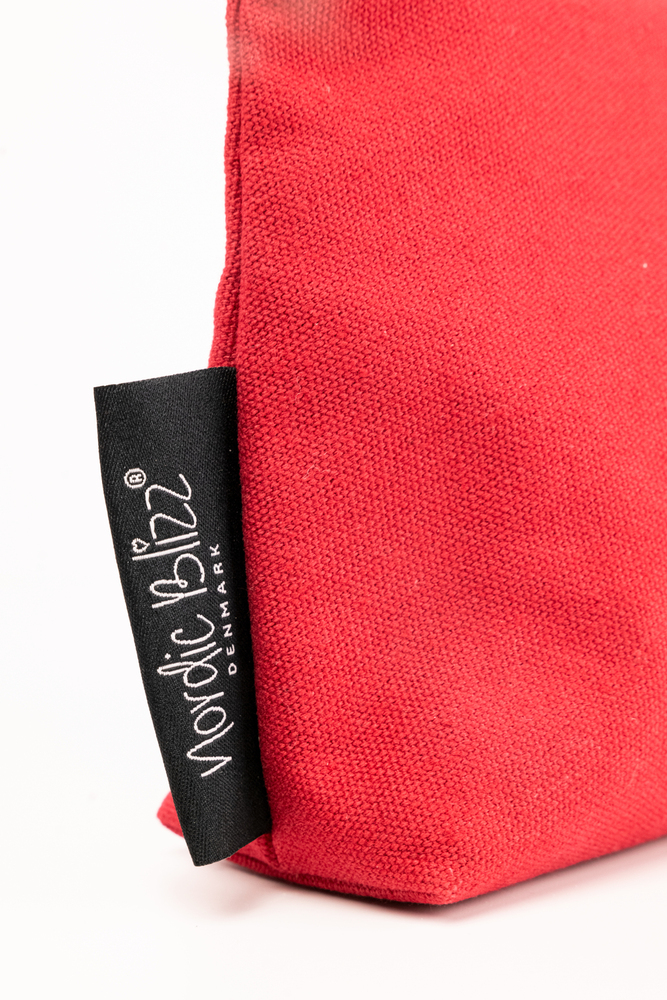 Red Canvas Travel Cosmetic Bag