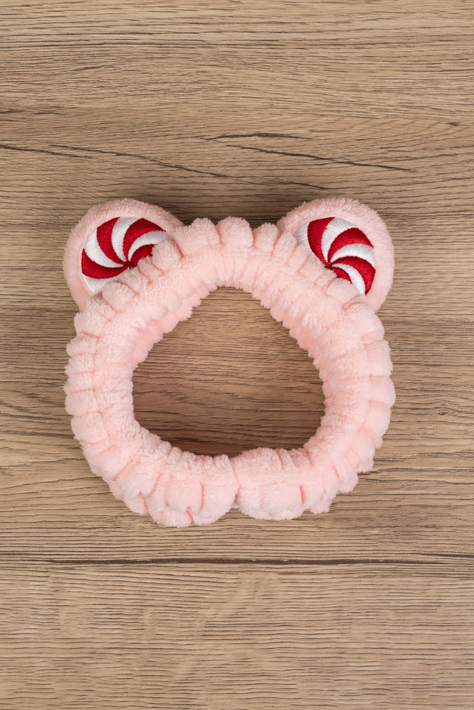 Pink Bear Ear Headband