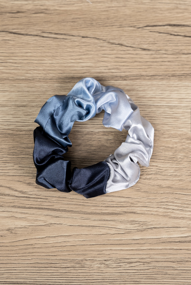 Gradient Blue Satin Hair Tie