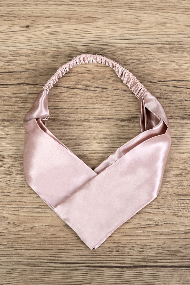 Pink Silk Twisted Headband