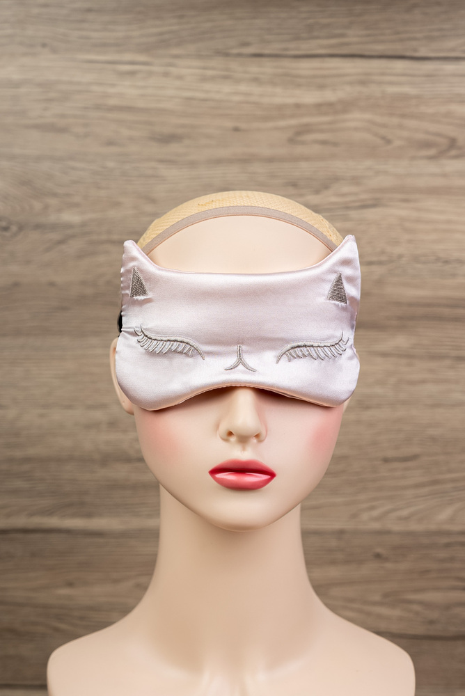 Pink Cat Satin Sleep Mask
