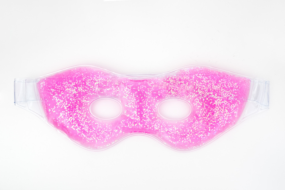 Pink Glitter Cooling Gel Eye Mask
