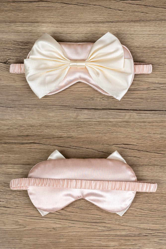 Pink Satin Bow Sleep Mask