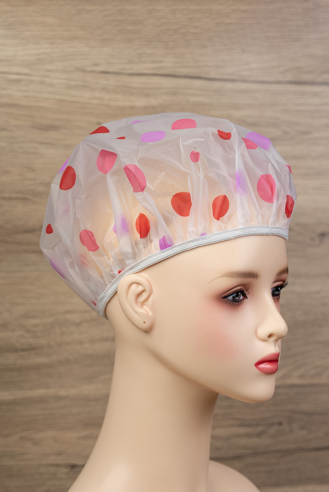 Polka Dot EVA Shower Cap