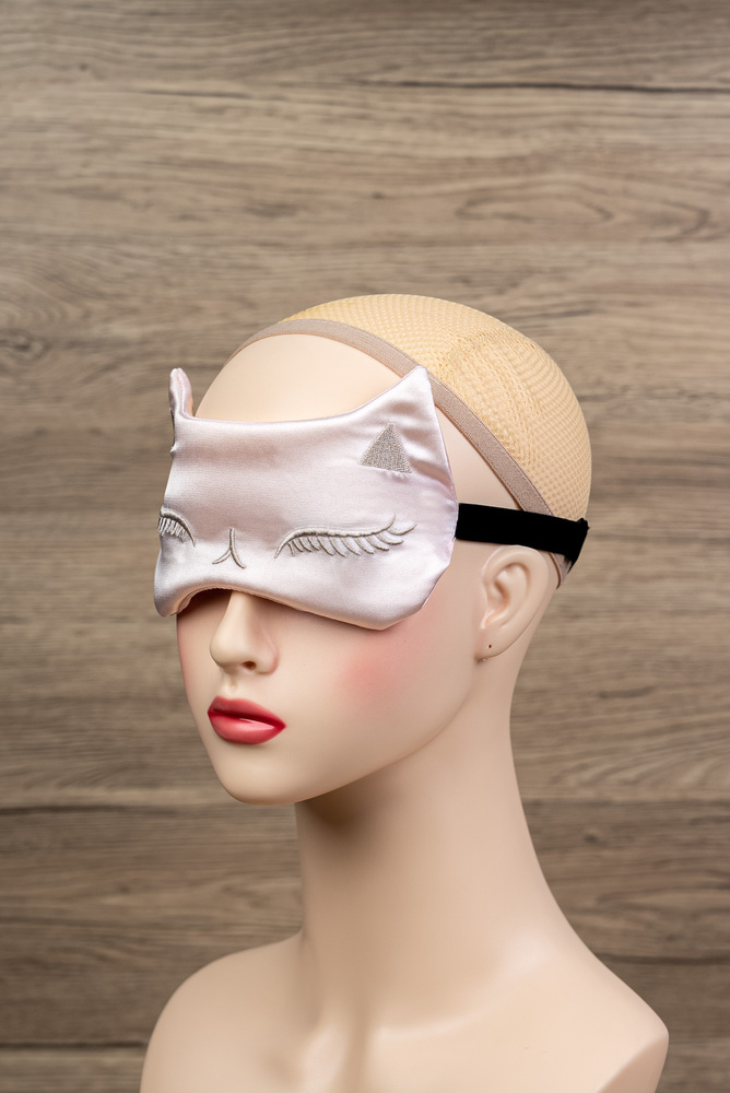 Pink Cat Satin Sleep Mask