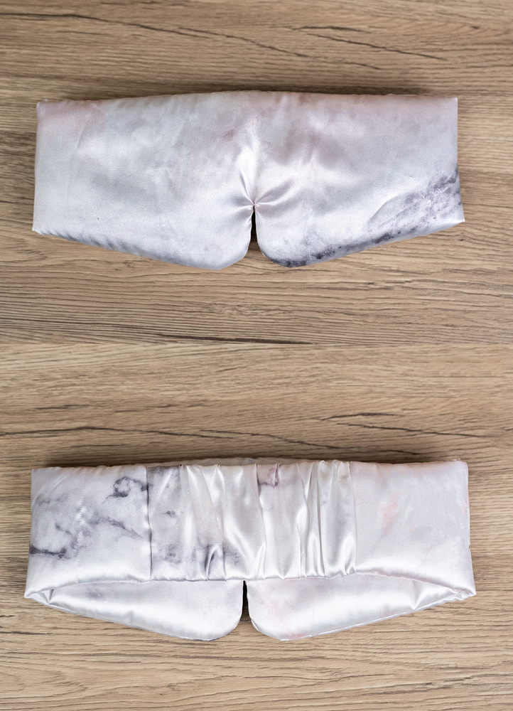 Thick Gradient Blue-Pink Satin Sleep Mask