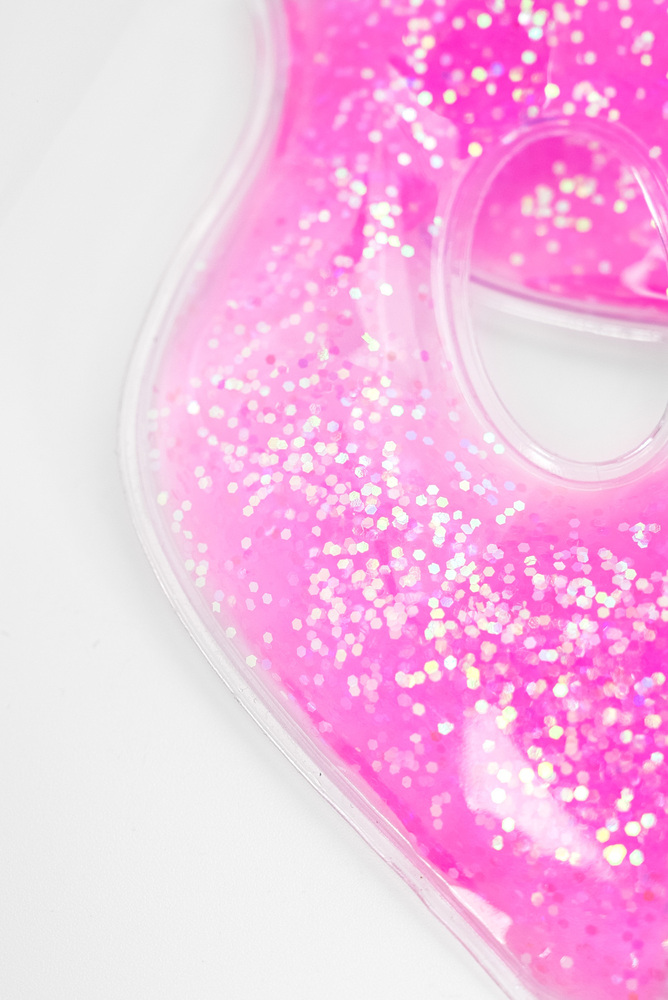 Pink Glitter Cooling Gel Eye Mask