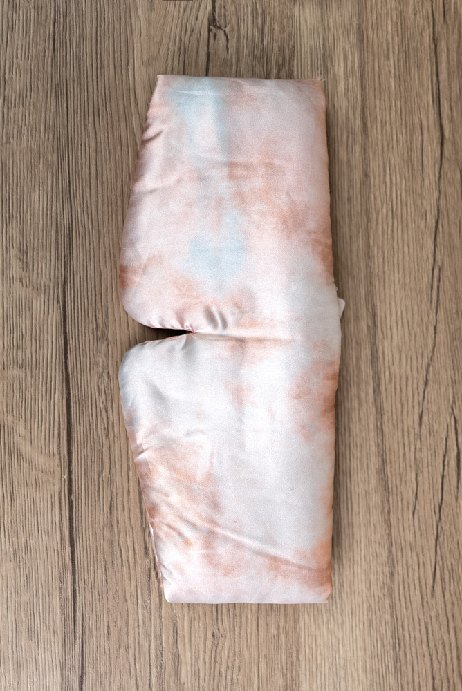 Thick Gradient Blue-Pink Satin Sleep Mask