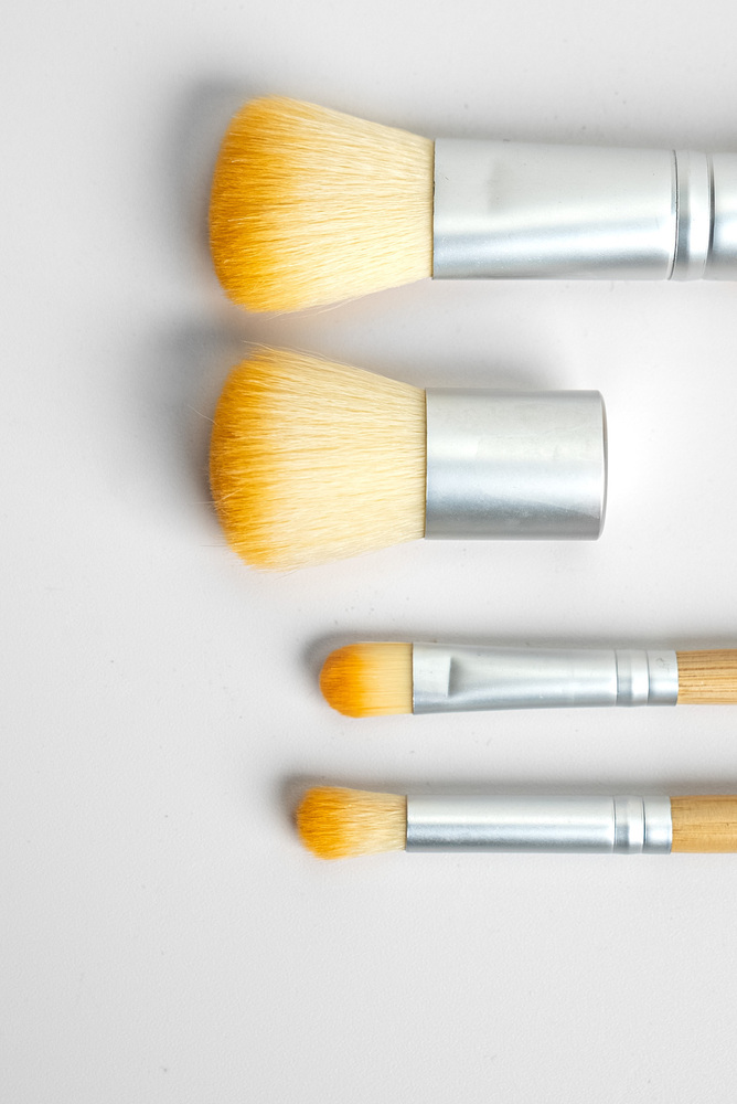 4-Piece Bamboo Makeup Brush Set