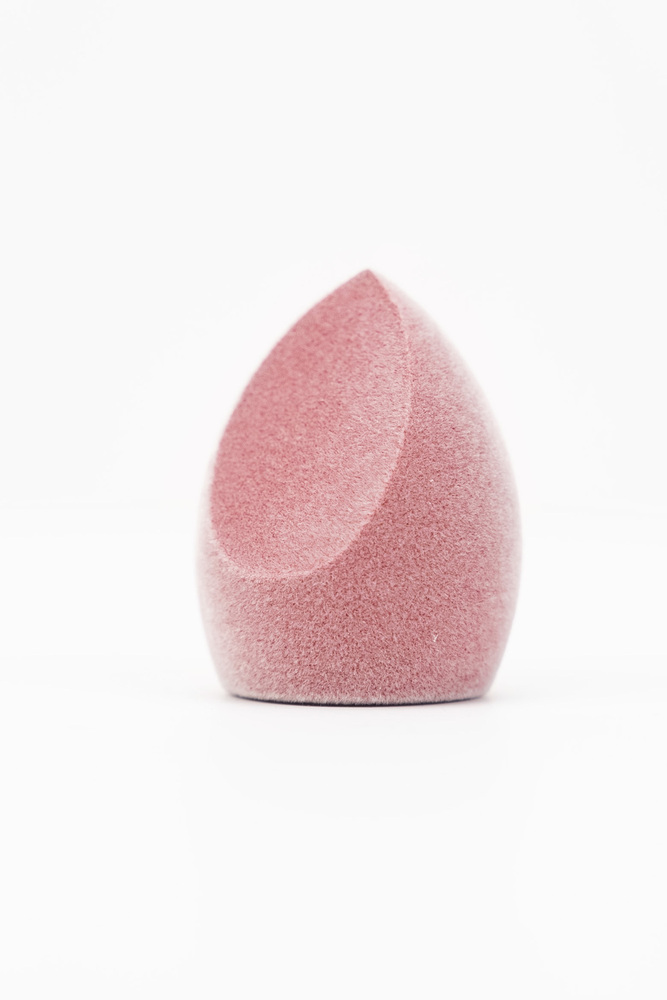 Pink Flat-Cut Velvet Makeup Sponge