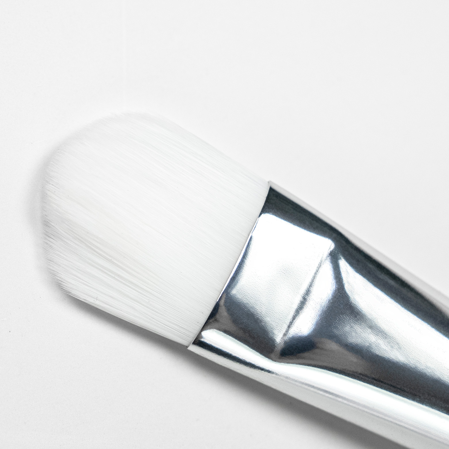 4-Piece Silver Makeup Brush Set