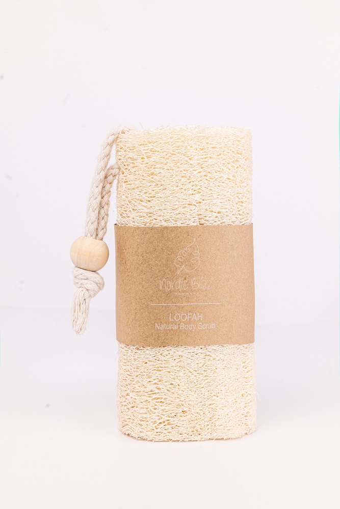 Loofah Section With Wooden Bead