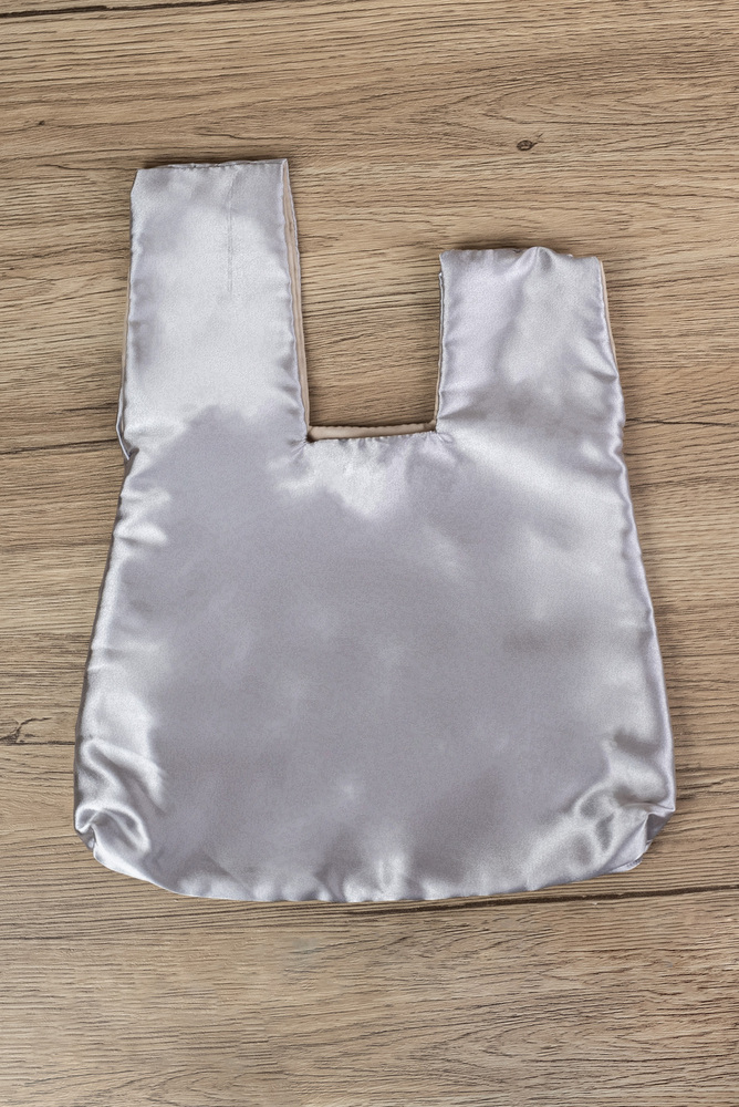 Light Blue Satin Mini Tote Bag